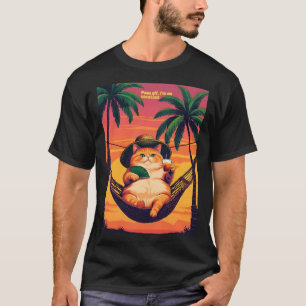 Camiseta Férias de Verão Engraçadas e Retrô para Gatos
