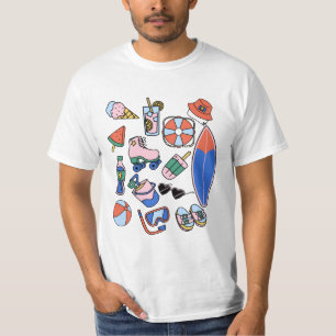 Camiseta férias de verão engraçadas para amantes da praia