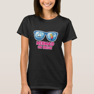 Camiseta Férias de Verão Engraçadas "Sereia de Folga"