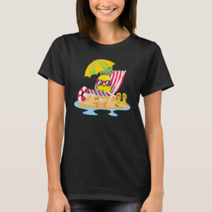 Camiseta Férias de Verão Fruta exótica Óculos de sol Abacax