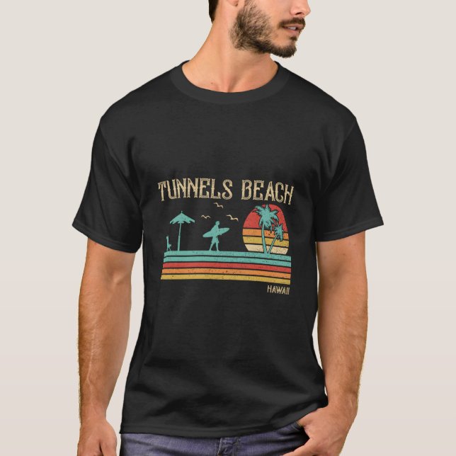 Camiseta Férias de Verão Havaí Tunnels Beach (Frente)