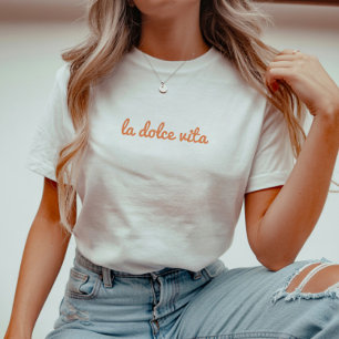 Camiseta Férias de Verão Italianas 'La Dolce Vita' Mínimas