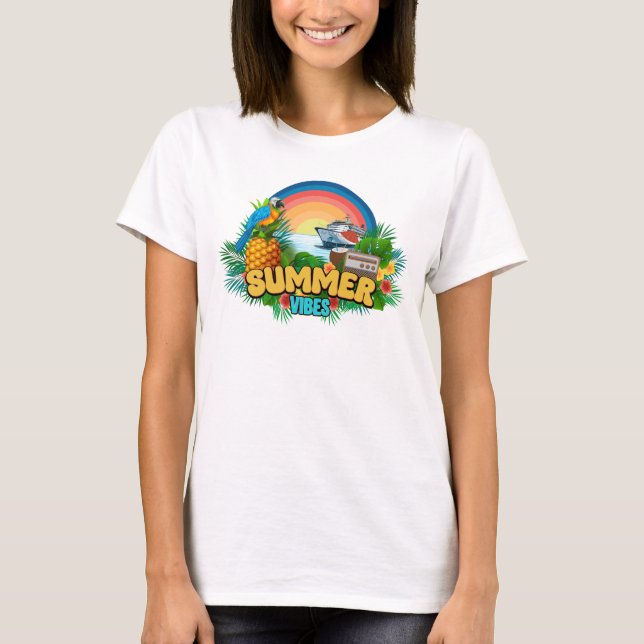 Camiseta Férias de Verão na Praia (Frente)