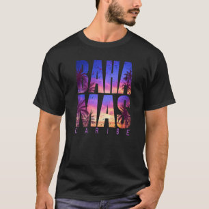 Camiseta Férias de Verão na Praia Caribe das Bahamas Famíli