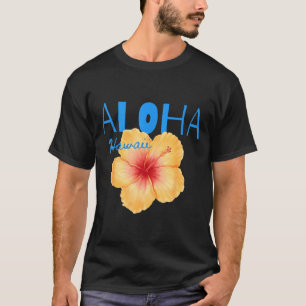 Camiseta Férias de verão na praia de flores tropicais do Ha