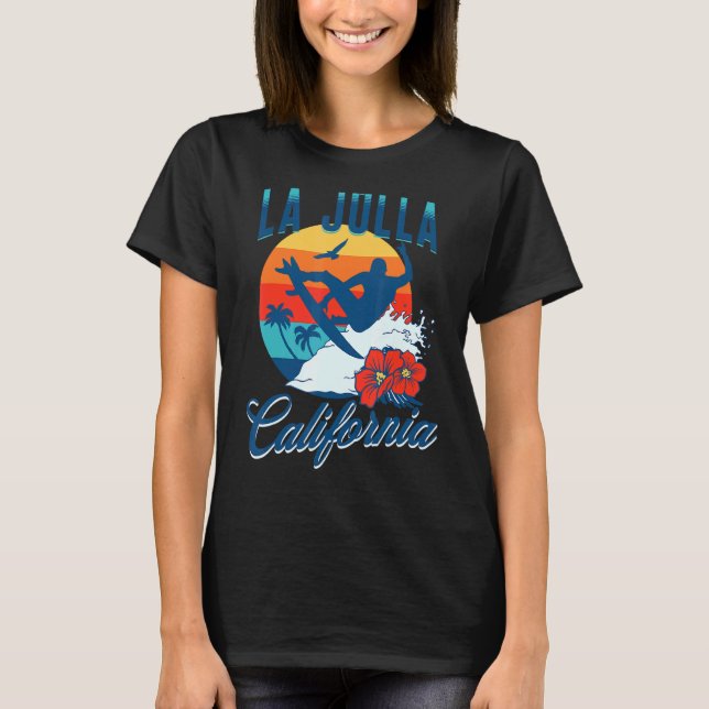 Camiseta Férias de Verão no Surf de praia da Califórnia La  (Frente)