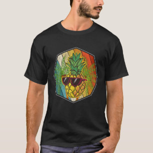 Camiseta Férias de Verão Óculos de sol Legal Abacaxi tropic
