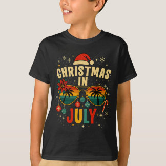 Camiseta Férias de Verão Óculos de Sol Praia Chapéu de Papa