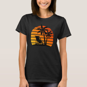 Camiseta Férias de Verão Palmeiras de praia Estilo Tropi