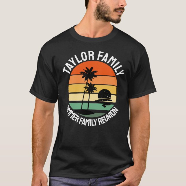 Camiseta Férias de Verão Personalizadas da Reunião da Famíl (Frente)
