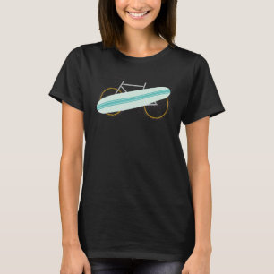 Camiseta Férias de Verão praia de pranchas de bicicleta