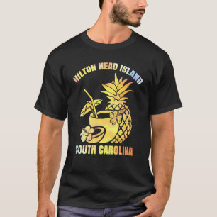 Camiseta Férias de Verão Retro Carolina do Sul Hilton Head