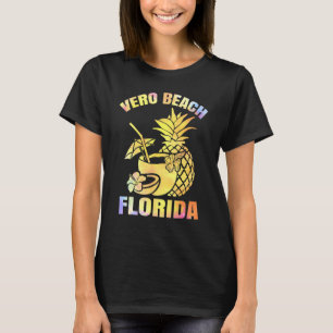Camiseta Férias de Verão Retro Sunset Florida Vero Beach 1