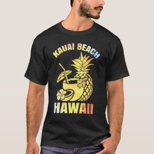 Camiseta Férias de Verão Retro Sunset Hawaii Kauai Beach