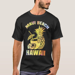 Camiseta Férias de Verão Retro Sunset Hawaii Maui Beach
