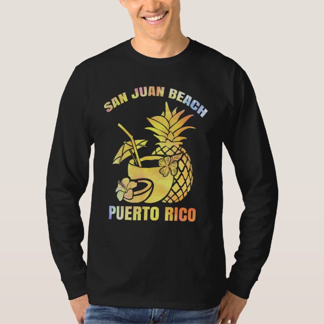 Camiseta Férias de Verão Retro Sunset Porto Rico San Juan (Frente)