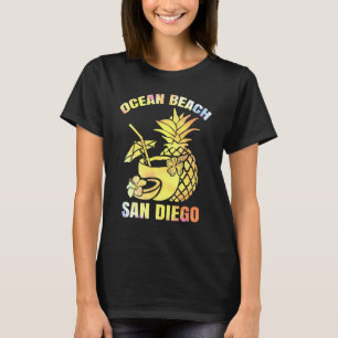 Camiseta Férias de Verão Retro Sunset San Diego Ocean Beach