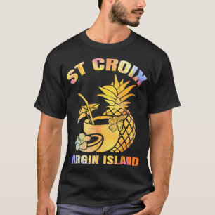 Camiseta Férias de Verão Retro Virgin Island Rua Croix Beac
