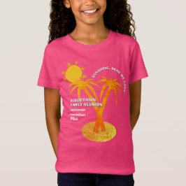 Camiseta Férias de Verão, Rosa, Cinza, Meninas Sindicais