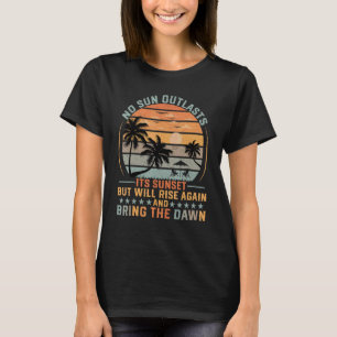 Camiseta Férias de Verão Sem Sol Dura Mais que o Pôr do Sol