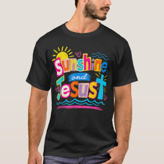 Camiseta Férias de Verão Sol Jesus Cristão Havaí