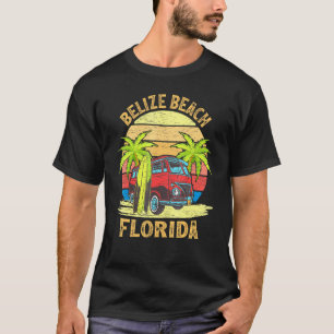 Camiseta Férias de Verão Vintage Flórida Belize Praia