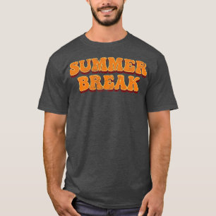 Camiseta Férias de Verão Vintage Texto Retro