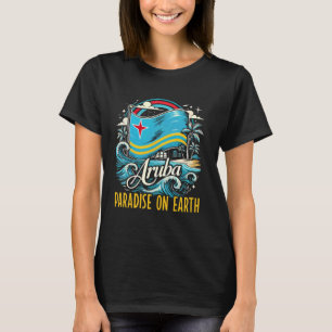 Camiseta Férias de Viagem de Aruba Tropical Trip Country Eu