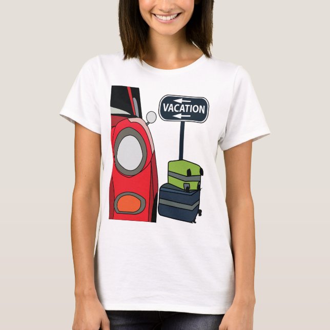 Camiseta Férias de Viagem de Carro (Frente)