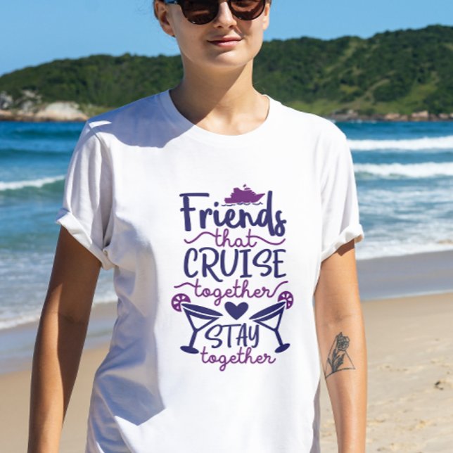 Camiseta Férias de Viagem de Cruzeiro de Grupo Amigos (Criador carregado)