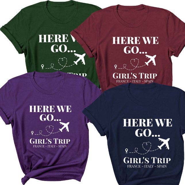 Camiseta Férias de Viagem de Meninas da Família Viagem de D (Criador carregado)