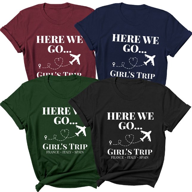 Camiseta Férias de Viagem de Meninas da Família Viagem de D (Criador carregado)
