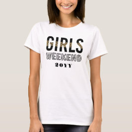Camiseta Férias de Viagem de Meninas de Fim de Semana Perso
