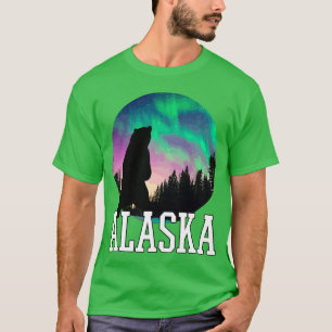 Camiseta Férias de Visualização das Luzes do Norte do Alasc