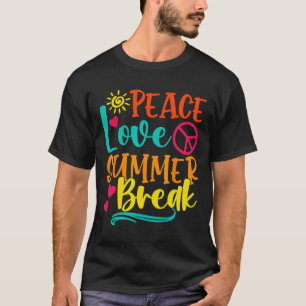 Camiseta Férias divertidas de paz amor e verão Vibes Beac