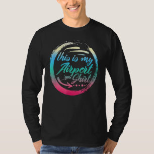 Camiseta Férias Do Aeroporto De Passageiros Do Avião Fora D