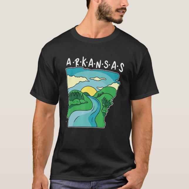 Camiseta Férias do Estado do Arkansas nos Estados Unidos (Frente)