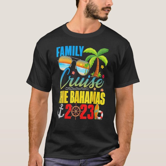 Camiseta Férias do Grupo Amigos da Família Bahamas Cruise 2 (Frente)