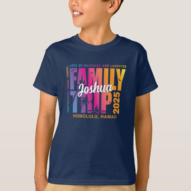 Camiseta Férias do Grupo Correspondente de Viagem da Famíli (Frente)
