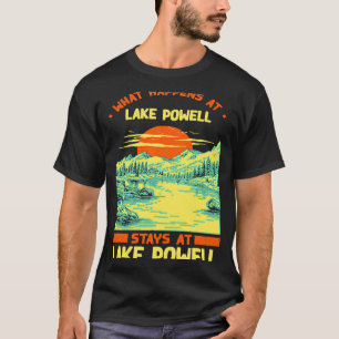 Camiseta Férias Do Lago De Barco De Pesca, Lago Powell