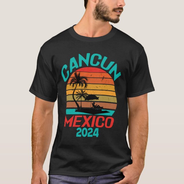 Camiseta Férias do México 2024, Cancún México 2024 Souvenir (Frente)
