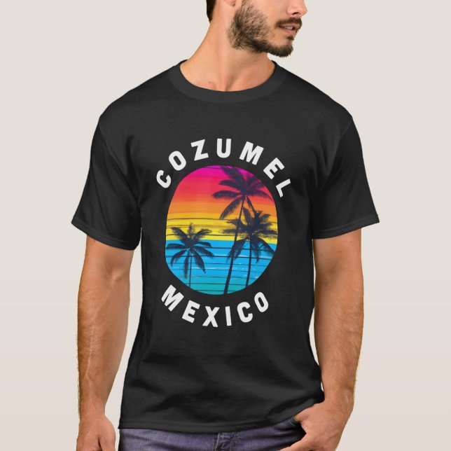 Camiseta Férias do México Cozumel Praia Sunset Souvenir (Frente)