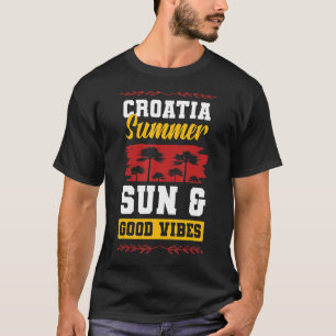 Camiseta Férias do Partido Croata Summer Sun Vibes Hrvatska