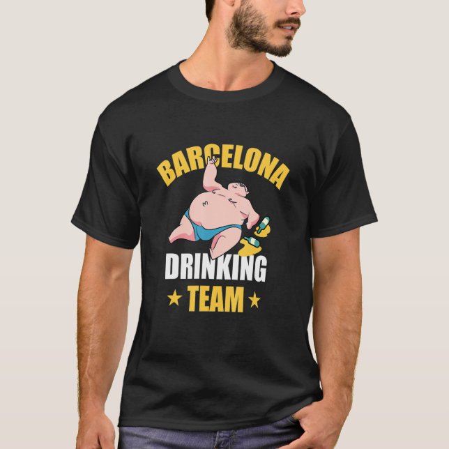Camiseta Férias do Partido da Equipe de Bebendo de Cerveja  (Frente)
