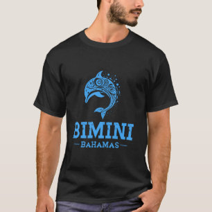 Camiseta Férias em Bimini Bahamas Praia do Golfinho Bimini