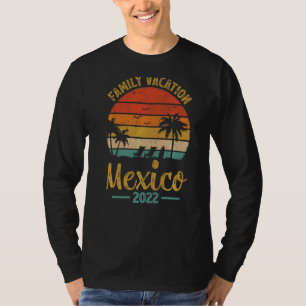 Camiseta Férias em Família 2022 Palmeira Vintage Praia Méxi