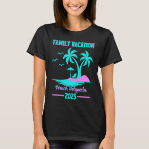 Camiseta Férias em Família 2023 Palmeira Polinésia Francesa