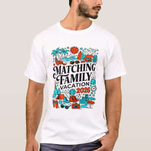 Camiseta Férias em Família Combinadas Viagem de Verão 2026