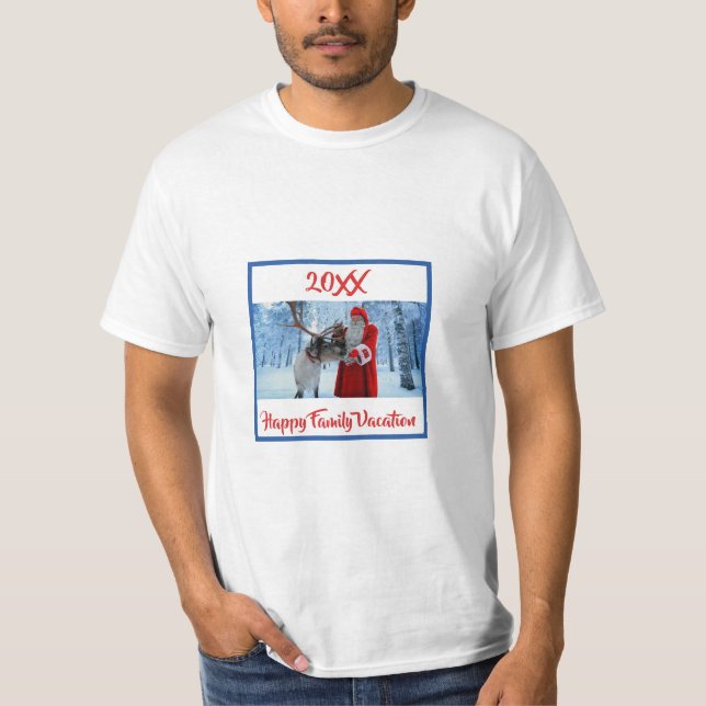 Camiseta férias em família do Natal (Frente)