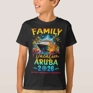 Camiseta Férias em Família em Aruba 2026 Grupo de Verão Com
